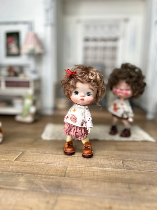 Handmade clothes for collectible dolls OB11