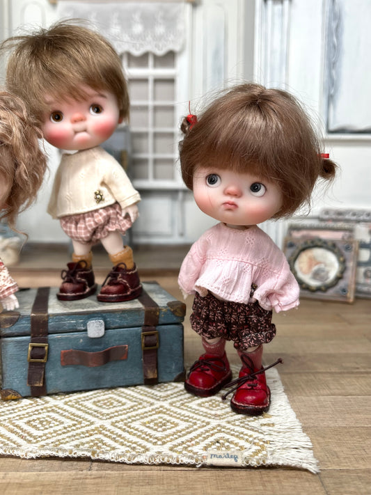 Handmade clothes for collectible dolls OB11