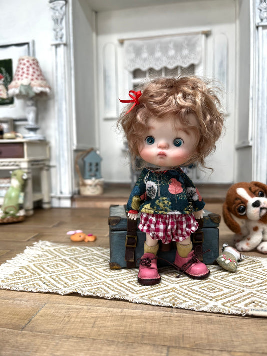 Handmade clothes for collectible dolls OB11