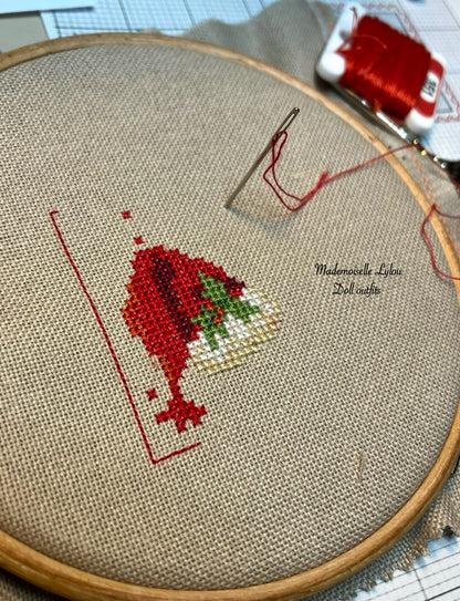 Juego de cama de patchwork para muñecas coleccionables - Hecho a mano