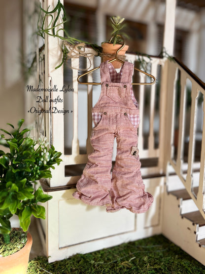 Blythe Doll Clothes - Flared Linen Overalls - 3 Colors to Choose From