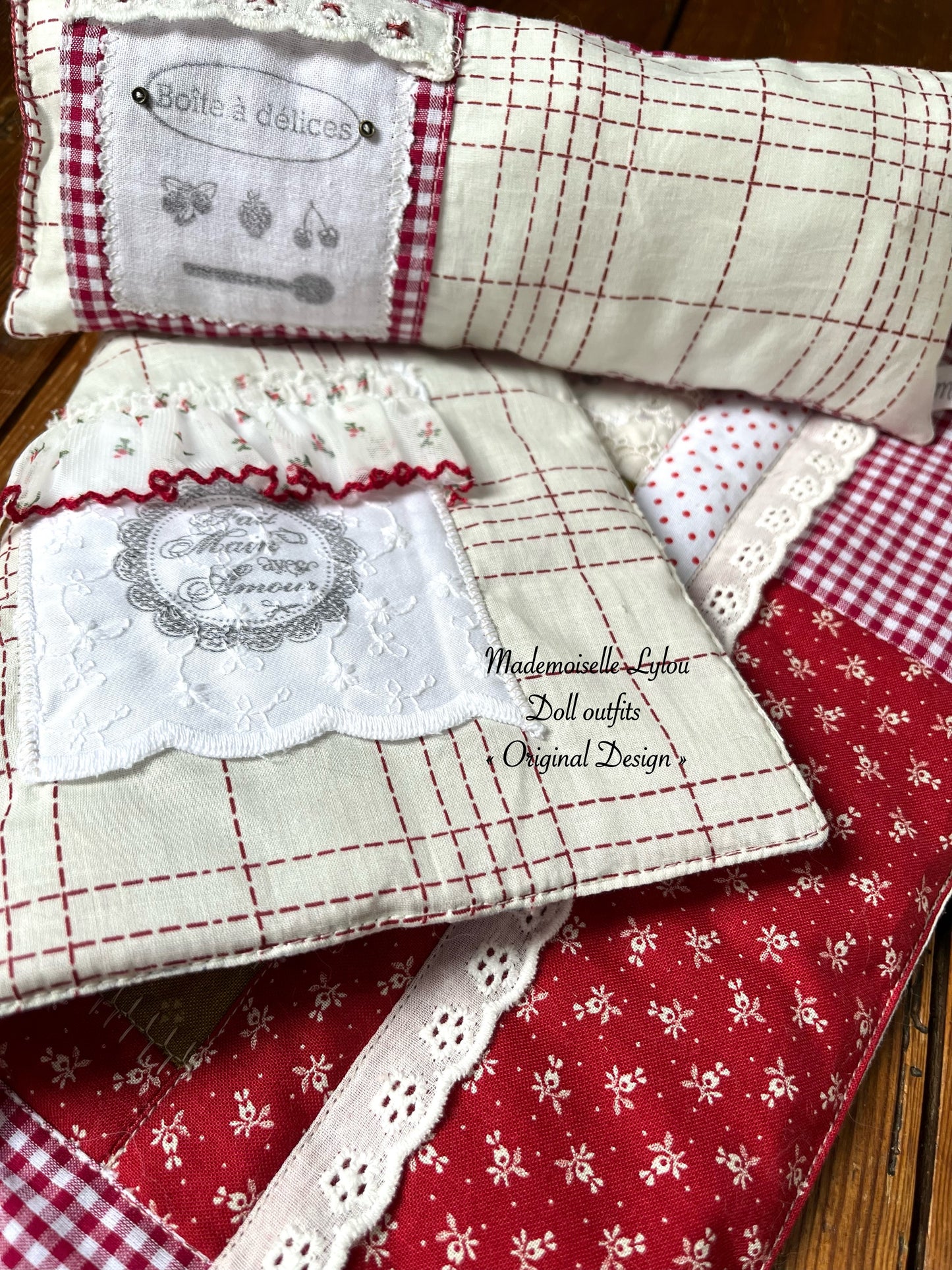 NEW - Patchwork bed set for dolls