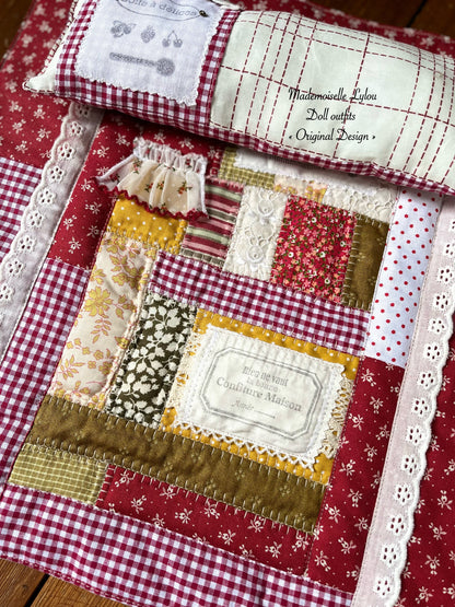 NEW - Patchwork bed set for dolls