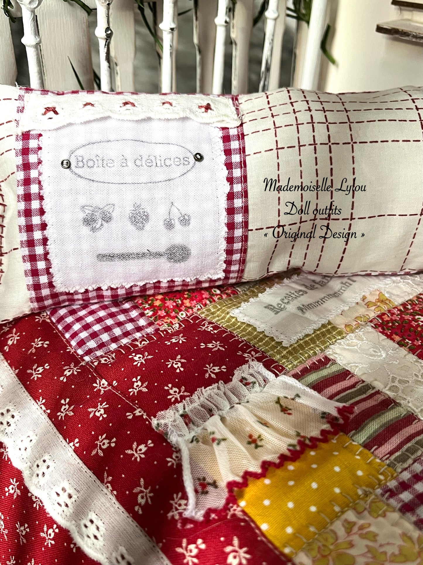 NEW - Patchwork bed set for dolls