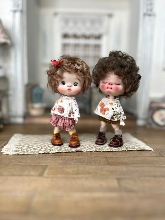 Handmade clothes for collectible dolls OB11