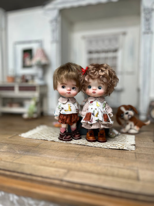 Handmade clothes for collectible dolls OB11