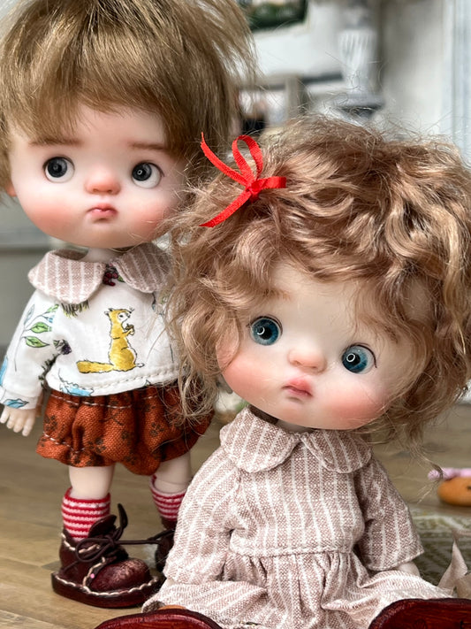 Handmade clothes for collectible dolls OB11